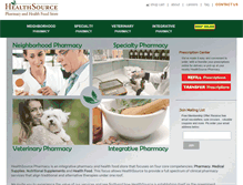 Tablet Screenshot of healthsourcepharmacy.com